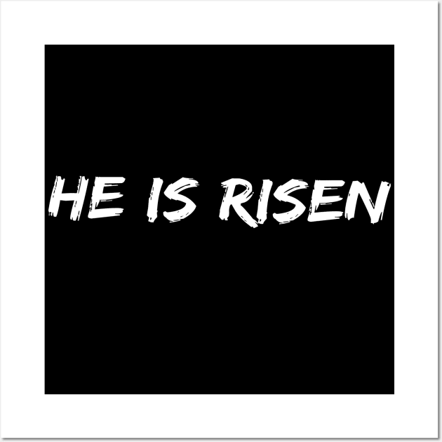 He Is Risen Cool Motivational Easter Christian Wall Art by Happy - Design